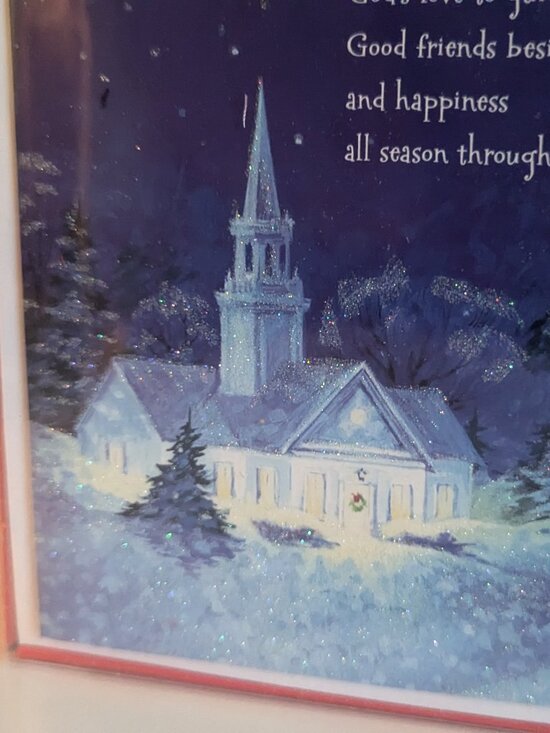NWT 16 Winter Glitter Christmas Cards American Greetings Sealed Box Holiday NEW - Picture 3 of 5